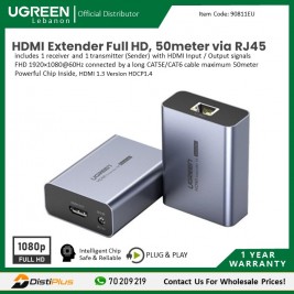 HDMI Extender 50m Over a Single Cat5e/6 (Transmitter*1 +...