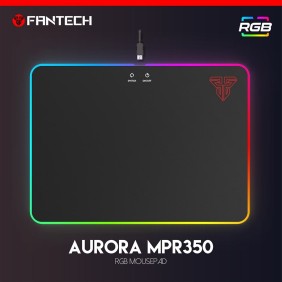 Fantech MPR350 AURORA, RGB Illumination Gaming Mousepad, ABS Plastic, Medium Size: Size: 35.5cmx25.5cmx5.5cm