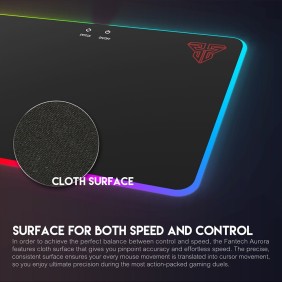 Fantech MPR350 AURORA, RGB Illumination Gaming Mousepad, ABS Plastic, Medium Size: Size: 35.5cmx25.5cmx5.5cm