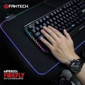 Fantech MPR800s FIREFLY, RGB Illumination Edge, Gaming Mousepad, Large Size: 78cmx30cmx0.4cm, Black