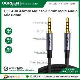 3.5mm Male to 3.5mm Male Audio Mic Cable  Ugreen AV183 -...