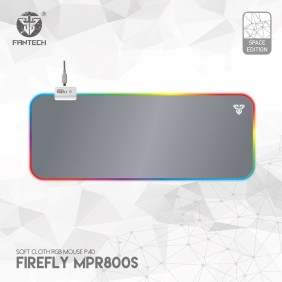 Fantech MPR800s FIREFLY, RGB Illumination Edge, Gaming Mousepad, Large Size: 78cmx30cmx0.4cm, Gray