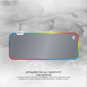 Fantech MPR800s FIREFLY, RGB Illumination Edge, Gaming Mousepad, X-Large Size: 78cmx30cmx0.4cm, Gray