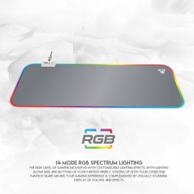 Fantech MPR800s FIREFLY, RGB Illumination Edge, Gaming Mousepad, X-Large Size: 78cmx30cmx0.4cm, Gray