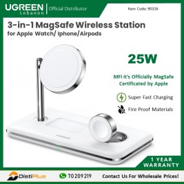 UGREEN Wireless Charging Station MFi Certified 25W 3-in-1 MagSafe