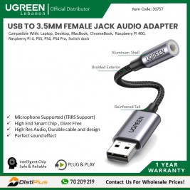 USB SOUND CARD, USB TO 3.5MM FEMALE JACK AUDIO ADAPTER...