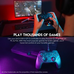 Fantech GP13 SHOOTER 2: USB Wired Gaming Controller for PC and PS3