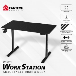 FANTECH WS311 Work Station Adjustable Rising Desk (Black)