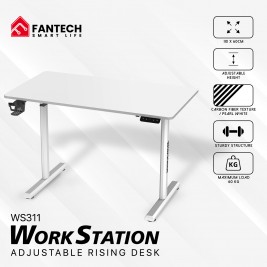 FANTECH WS311 Work Station Adjustable Rising Desk (White)