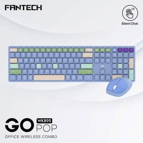 Fantech WK895 GO POP: Bluetooth & Wireless Combo, Connect and switch Up To 3 Devices, Trendy Design, Durable Construction