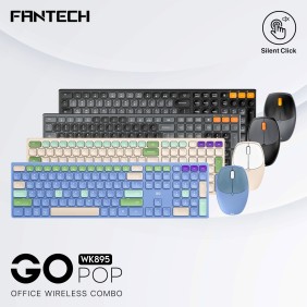 Fantech WK895 GO POP: Bluetooth & Wireless Combo, Connect and switch Up To 3 Devices, Trendy Design, Durable Construction