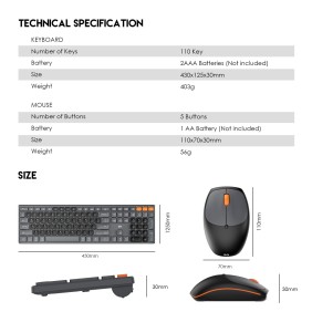 Fantech WK895 GO POP: Bluetooth & Wireless Combo, Connect and switch Up To 3 Devices, Trendy Design, Durable Construction