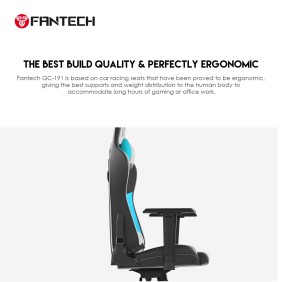 Fantech GC-191 Ergonomic & Durable Gaming Chair with 2D Armrests, Extreme Stability Metal Base and Class-4 Hydraulic Pistons Red