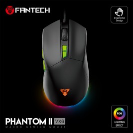 Fantech VX6  PHANTOM II MACRO RGB Gaming Mouse (Black)