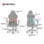 Fantech GC-191 Ergonomic & Durable Gaming Chair with 2D Armrests, Extreme Stability Metal Base and Class-4 Hydraulic Blue