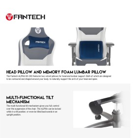 Fantech GC-283 Premium Quality Chair, Engineered for Excellence, Unmatched Comfort & Durability, 4D Armrests Midnight Black