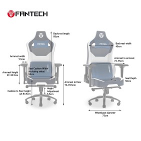 Fantech GC-283 Premium Quality Chair, Engineered for Excellence, Unmatched Comfort & Durability, 4D Armrests White