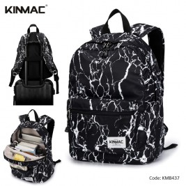 KINMAC Backpack KMB437 Black Marble,...