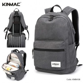 KINMAC Backpack KMB438 Gray Canvas, Fashion Design, High...