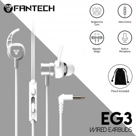 Fantech EG3  Wired Gaming Earbuds (White)