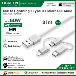 MFI, Apple Certified Cable USB to 3...