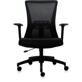 Fantech OC-B258 Ergonomic Office Chair, Lumbar support, High Density Foam & Airflow Design Black