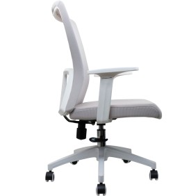 Fantech OC-B258 Ergonomic Office Chair, Lumbar support, High Density Foam & Airflow Design White