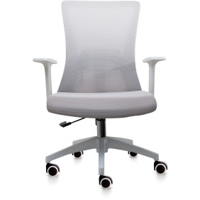 Fantech OC-B258 Ergonomic Office Chair, Lumbar support, High Density Foam & Airflow Design White