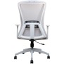 Fantech OC-B258 Ergonomic Office Chair, Lumbar support, High Density Foam & Airflow Design White