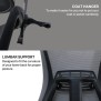 Fantech OC-A258: Ergonomic & Heavy-Duty Office Chair with Lumbar Support, Adjustable Headrest & Built-in Jacket Holder Black