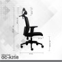 Fantech OC-A258: Ergonomic & Heavy-Duty Office Chair with Lumbar Support, Adjustable Headrest & Built-in Jacket Holder Grey