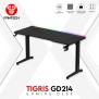 Fantech GD214 TIGRIS: Superior Quality & stable design Gaming Desk with RGB LED Lighting, Carbon Fiber Texture