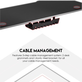 Fantech GD214 TIGRIS: Superior Quality & stable design Gaming Desk with RGB LED Lighting, Carbon Fiber Texture