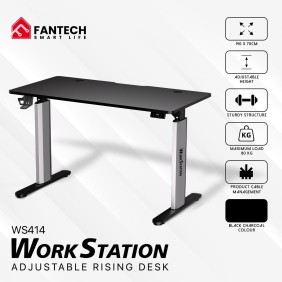 Fantech WS414 Work Station, Adjustable Height Desk with Powerful Electrical Motor and Stable Design, load up to 80KG