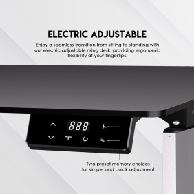 Fantech WS414 Work Station, Adjustable Height Desk with Powerful Electrical Motor and Stable Design, load up to 80KG