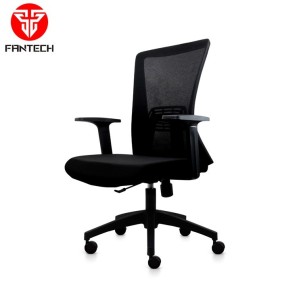 Fantech OC-B258 Ergonomic Office Chair, Lumbar support, High Density Foam & Airflow Design Black