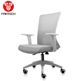 Fantech OC-B258 Ergonomic Office Chair, Lumbar support, High Density Foam & Airflow Design White