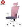 Fantech OC-A258: Ergonomic & Heavy-Duty Office Chair with Lumbar Support, Adjustable Headrest & Built-in Jacket Holder Pink