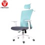 Fantech OC-A258: Ergonomic & Heavy-Duty Office Chair with Lumbar Support, Adjustable Headrest & Built-in Jacket Holder Mint