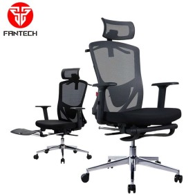 Fantech OC-A259s: Ultimate Comfort & Heavy-Duty Chair with Lumbar Support, Retractable Leg Rest, Metal Base, 2D Armrest