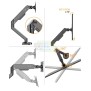 Kaloc DS200B Adjustable Single Monitor Arm with Internal Gas Spring technology for Easy Adjustment, for Screens 15 to 30 Inches