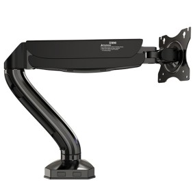 Kaloc DS90 Adjustable Single Monitor Arm with Internal Gas Spring technology for Easy Adjustment, for Screens 17 to 32 Inches