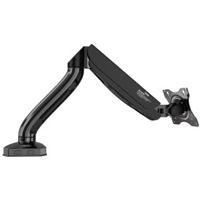 Kaloc DS90 Adjustable Single Monitor Arm with Internal Gas Spring technology for Easy Adjustment, for Screens 17 to 32 Inches