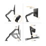 Kaloc DS90 Adjustable Single Monitor Arm with Internal Gas Spring technology for Easy Adjustment, for Screens 17 to 32 Inches