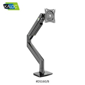 Kaloc DS160-B Adjustable Single Monitor Arm with Internal Gas Spring technology for Easy Adjustment, for Screens 22 to 40 Inches