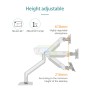 Kaloc DS160-S Adjustable Single Monitor Arm with Internal Gas Spring technology for Easy Adjustment, for Screens 22 to 4