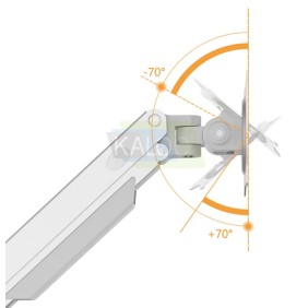 Kaloc DS160-S Adjustable Single Monitor Arm with Internal Gas Spring technology for Easy Adjustment, for Screens 22 to 4