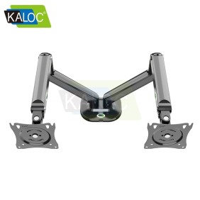 Kaloc DS2002B Adjustable Dual Monitor Arm with Internal Gas Spring technology for Easy Adjustment, for Screens 15 to 32 Inches