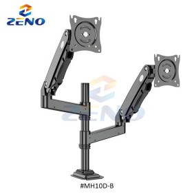 Kaloc/Zeno MH10DB Adjustable Dual Monitor Arm with Internal Gas Spring technology for Easy Adjustment, for Screens 17 to 32"