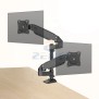 Kaloc/Zeno MH10DB Adjustable Dual Monitor Arm with Internal Gas Spring technology for Easy Adjustment, for Screens 17 to 32"